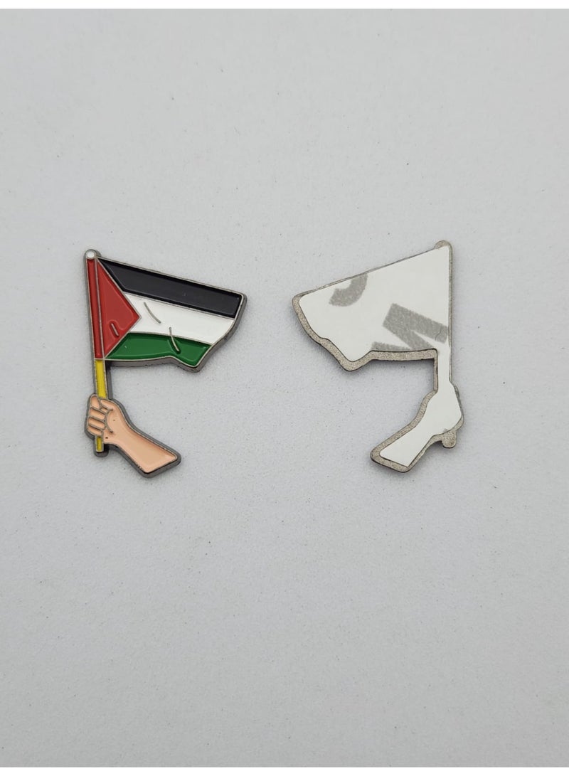 Kipfy Vector hand holding palestine flag Logo Metal Sticker Badge Metal for mobile,laptop Backpacks,Accessories Fans Display for I pad,and Collectors Walls, Doors, Cars, Trucks, Motorcycles Fridge - Image 2